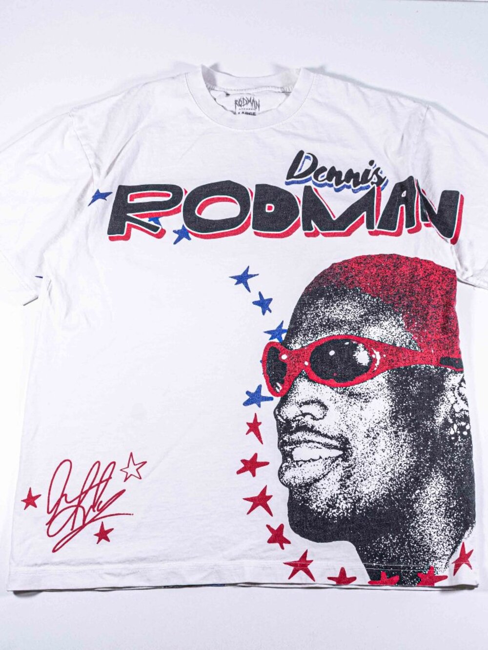 Dennis Rodman Bad As I Wanna Be AOP T Shirt Mens Large Rodman Apparel